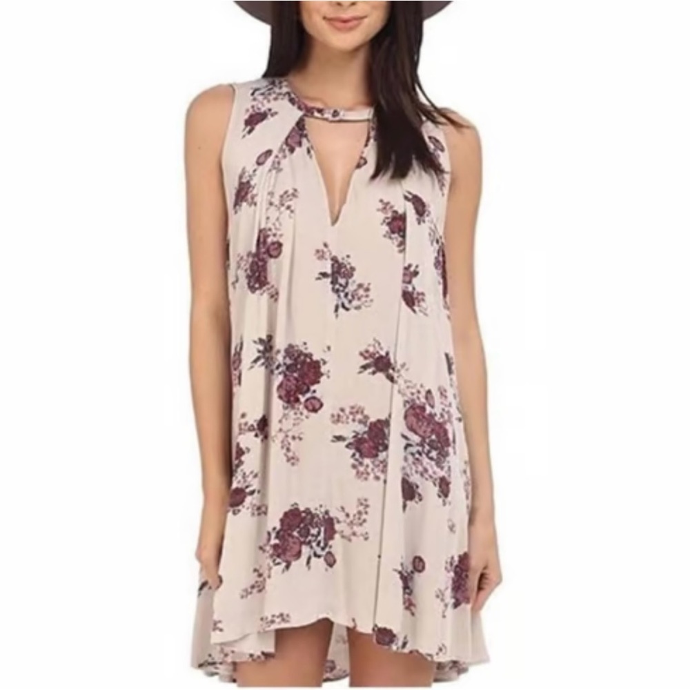 Free People Women’s Boho Swing Sleeveless Mini Dress. Multicolor Floral Small.